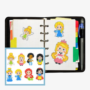8pcs-Disney Princess-Diamond Painting Free Stickers
