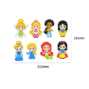 8pcs-Disney Princess-Diamond Painting Free Stickers