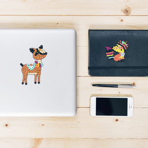 9pcs-Animal-Diamond Painting Free Stickers