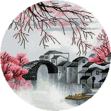 Load image into Gallery viewer, Jiangnan Water Town-11CT Stamped 3 Strands Cross Stitch-50x50cm
