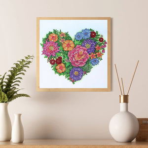 Love Flower-Special Shaped Crystal Diamond Painting-30*30cm