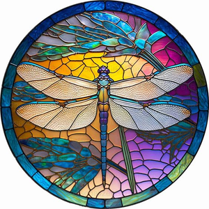 Stained Glass Animal-Full Round Diamond Painting-30x30cm