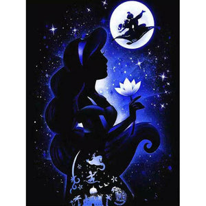 Girl And Treasure Lotus-Full Drill Diamond Painting