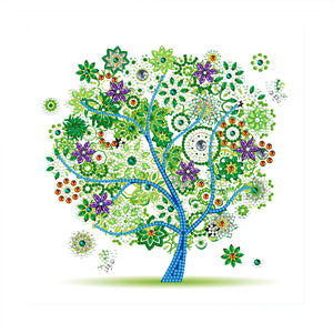 Four Seasons Tree Of Happiness-Partial Special Luminous Diamond Painting-30x30cm