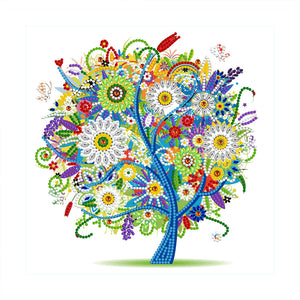 Four Seasons Tree Of Happiness-Partial Special Luminous Diamond Painting-30x30cm