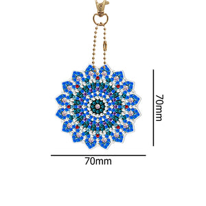 5pcs Mandala Single Sided Keychain