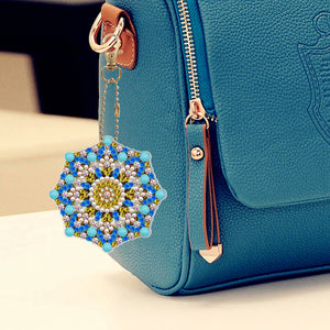 5pcs Mandala Single Sided Keychain