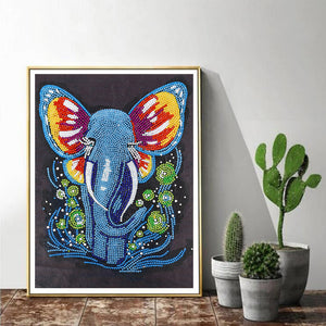 Elephant-Special Shaped Crystal Diamond Painting-30*40cm