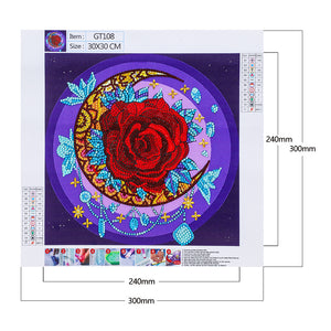 Rose-Special Shaped Crystal Diamond Painting-30*30cm