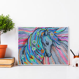 Horse-Special Shaped Crystal Diamond Painting-40*30cm