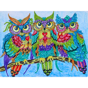 Owl-Special Shaped Crystal Diamond Painting-40*30cm
