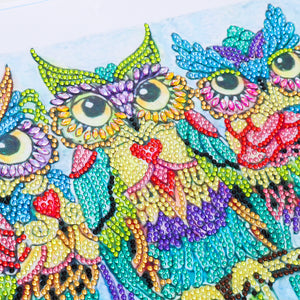 Owl-Special Shaped Crystal Diamond Painting-40*30cm