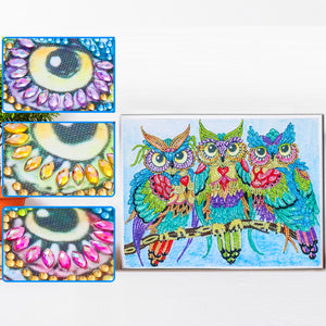 Owl-Special Shaped Crystal Diamond Painting-40*30cm