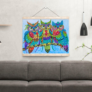 Owl-Special Shaped Crystal Diamond Painting-40*30cm