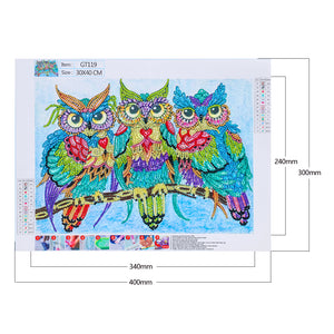Owl-Special Shaped Crystal Diamond Painting-40*30cm