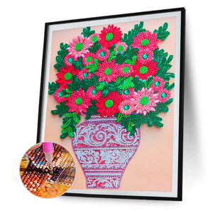 Flower-Special Shaped Crystal Diamond Painting-30*40CM