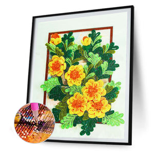 Flower-Special Shaped Crystal Diamond Painting-30*40CM