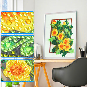 Flower-Special Shaped Crystal Diamond Painting-30*40CM