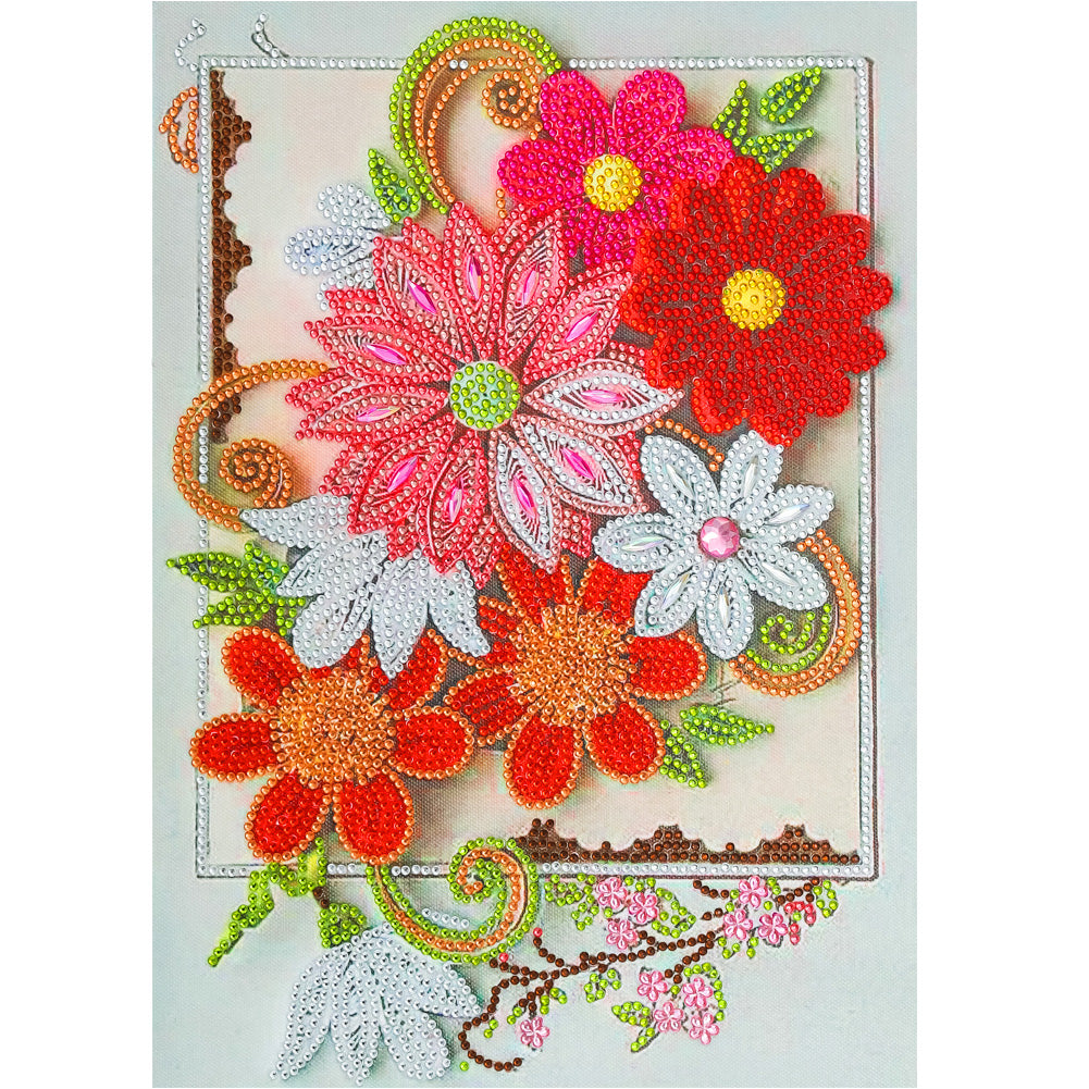 Flower-Special Shaped Crystal Diamond Painting-30*40CM