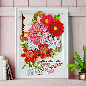 Flower-Special Shaped Crystal Diamond Painting-30*40CM