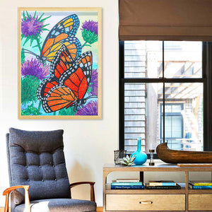 Butterfly-Special Shaped Crystal Diamond Painting-30*40cm