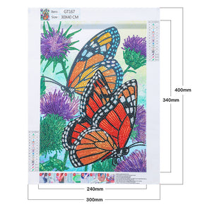 Butterfly-Special Shaped Crystal Diamond Painting-30*40cm