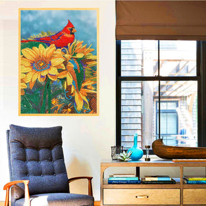 Cardinal-Special Shaped Crystal Diamond Painting-30*40cm