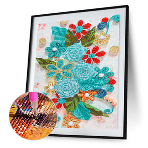 Paper Flower-Special Shaped Crystal Diamond Painting-30*40cm