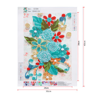 Paper Flower-Special Shaped Crystal Diamond Painting-30*40cm
