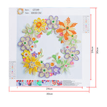 Load image into Gallery viewer, Wreath-Special Shaped Crystal Diamond Painting-30*30cm

