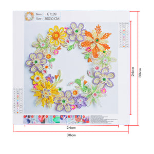 Wreath-Special Shaped Crystal Diamond Painting-30*30cm
