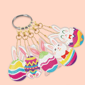 5pcs Rabbit Single Sided Keychain