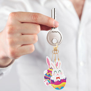 5pcs Rabbit Single Sided Keychain
