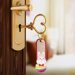 5pcs Rabbit Single Sided Keychain