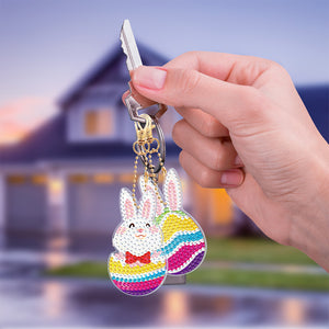 5pcs Rabbit Single Sided Keychain