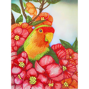 Flower Parrot-Special Shaped Crystal Diamond Painting-30*40cm