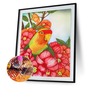Flower Parrot-Special Shaped Crystal Diamond Painting-30*40cm