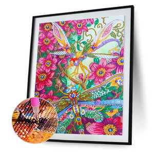Dragonfly-Special Shaped Crystal Diamond Painting-30*40cm