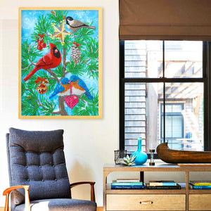 Cardinal-Special Shaped Crystal Diamond Painting-30*40cm
