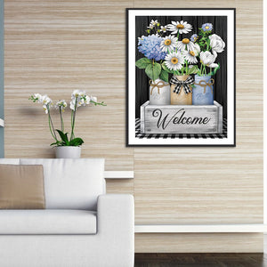 Flower-Full Round Diamond Painting-30x40cm