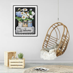 Flower-Full Round Diamond Painting-30x40cm