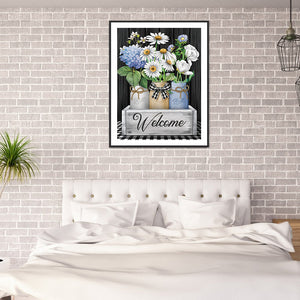 Flower-Full Round Diamond Painting-30x40cm