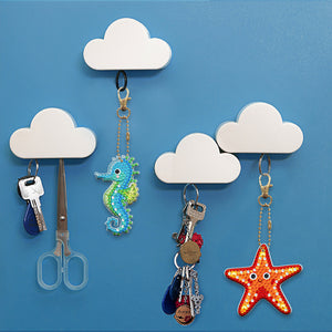 5pcs Aquatic Creatures Double Sided Keychain