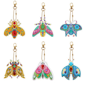 6pcs Insect Double Sided Keychain