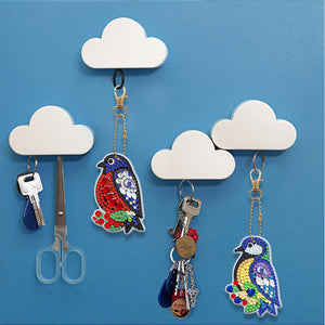 8pcs Bird Double Sided Keychain