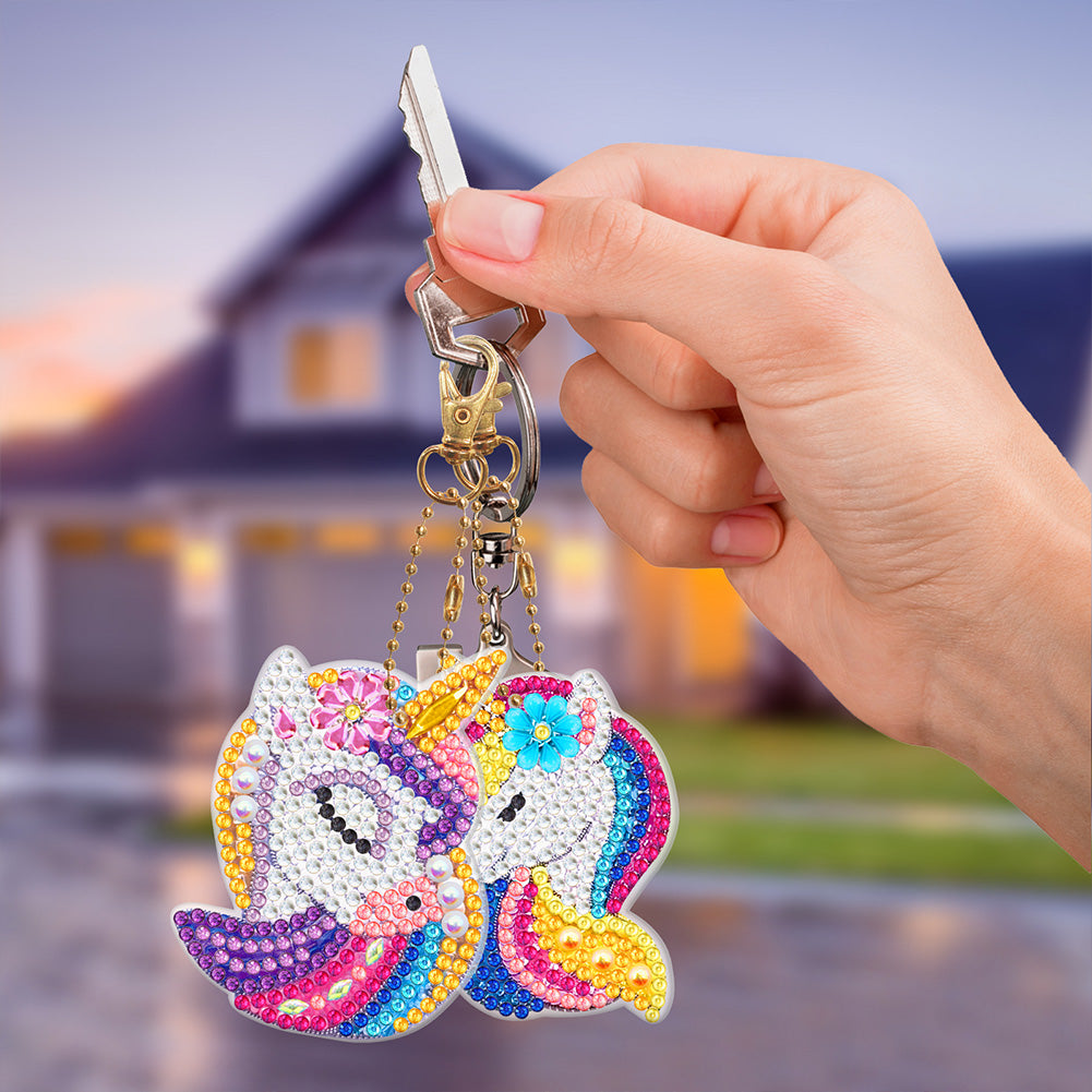 8pcs Rainbow Horse Double Sided Keychain – dpforever