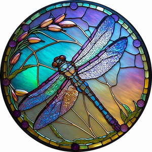 Stained Glass Animal-Full Round Diamond Painting-30x30cm