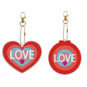 2pcs-love/Animal-diy-keychain