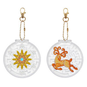 2pcs-love/Animal-diy-keychain