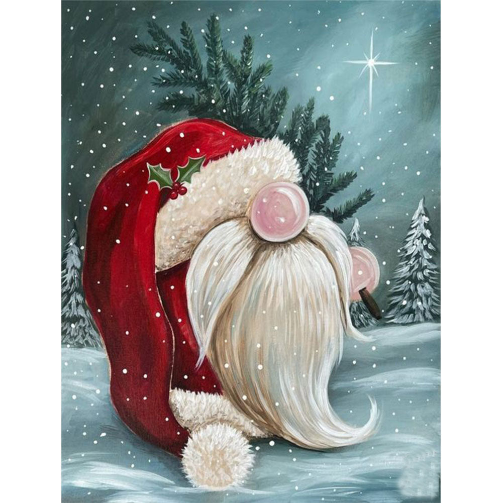 Christmas Gnome-Full Round Diamond Painting-30x40cm